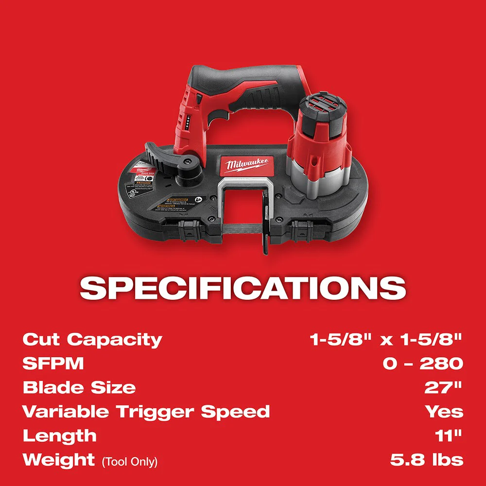Milwaukee 2429-21XC M12™ Sub-Compact Band Saw Kit - Image 9