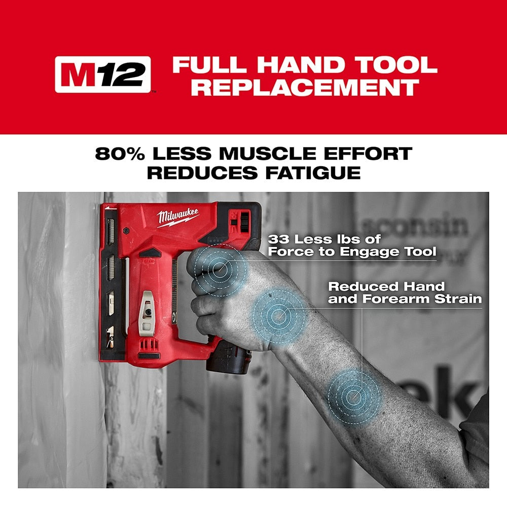 Milwaukee  2447-20 M12 3/8" Crown Stapler - Image 5