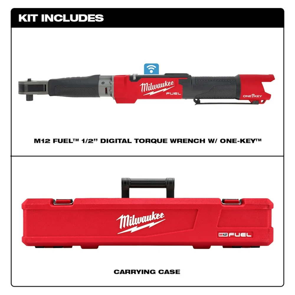Milwaukee 2466-20 M12 FUEL 1/2" Digital Torque Wrench w/ ONE-KEY Bare Tool - Image 2