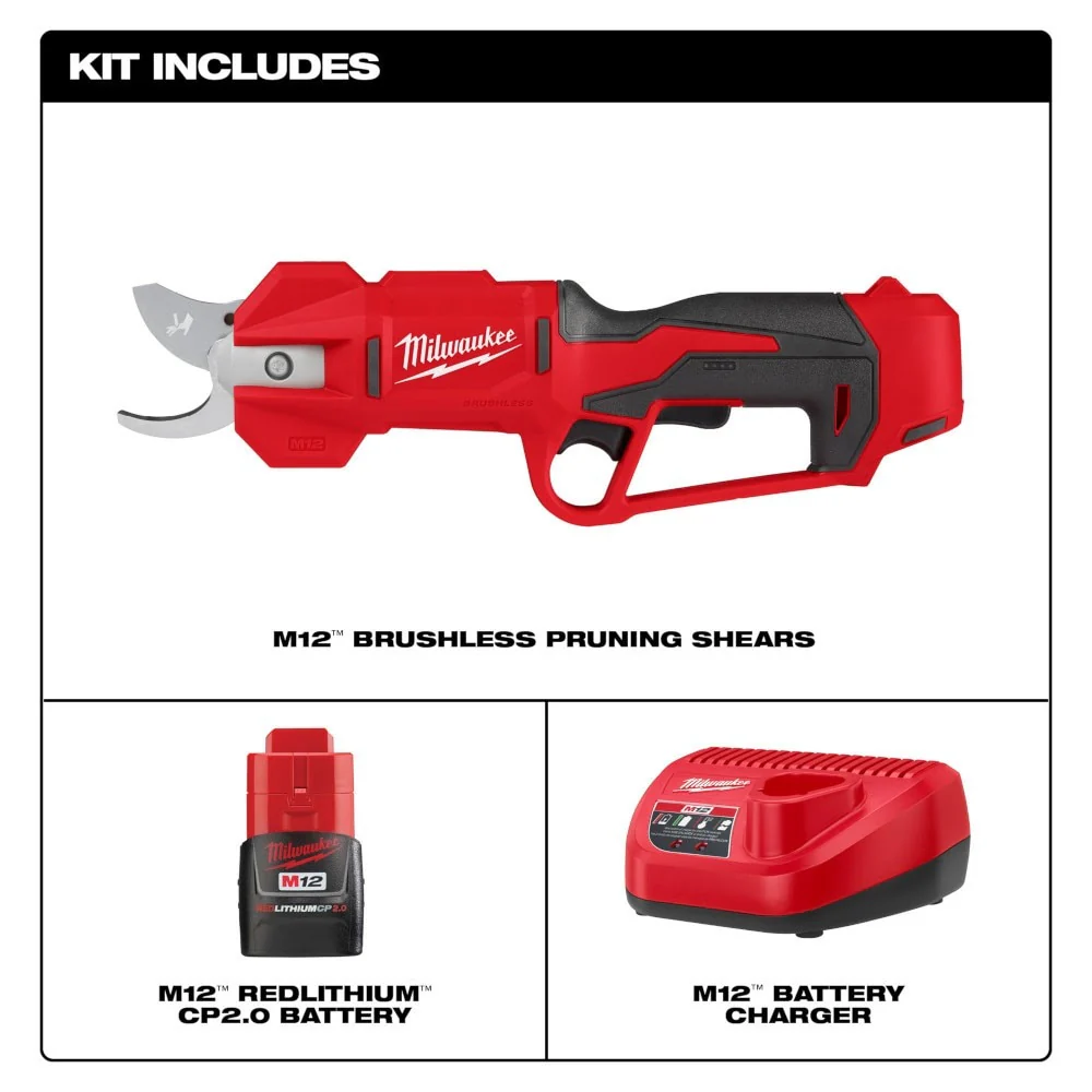 Milwaukee 2534-21 M12 Brushless Pruning Shears Kit - Image 2