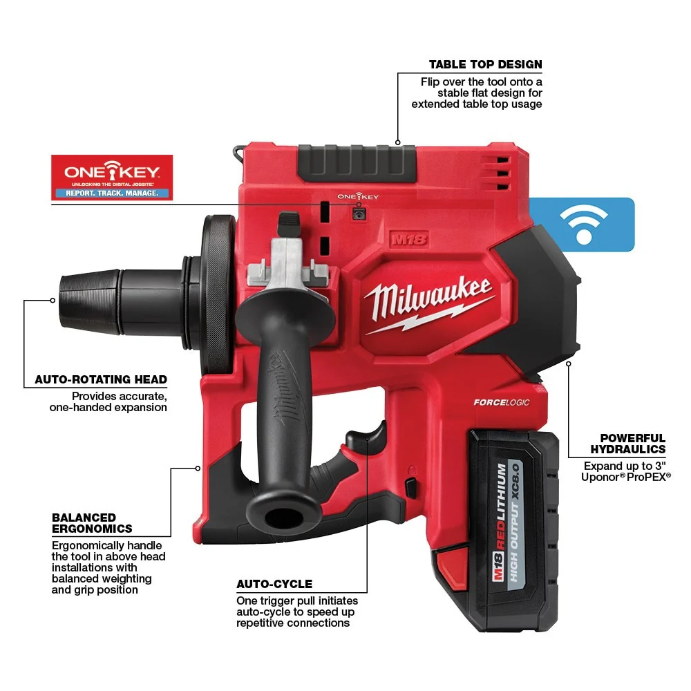 Milwaukee 2633-22HD M18™ FORCE LOGIC™ 2”-3” ProPEX® Expansion Tool Kit - Image 9