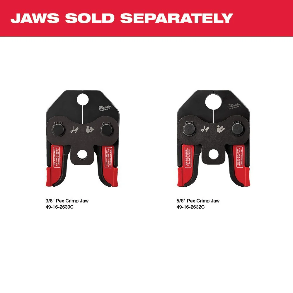 Milwaukee 2674-22C M18 Short Throw Press Tool Kit with PEX Crimp Jaws - Image 5