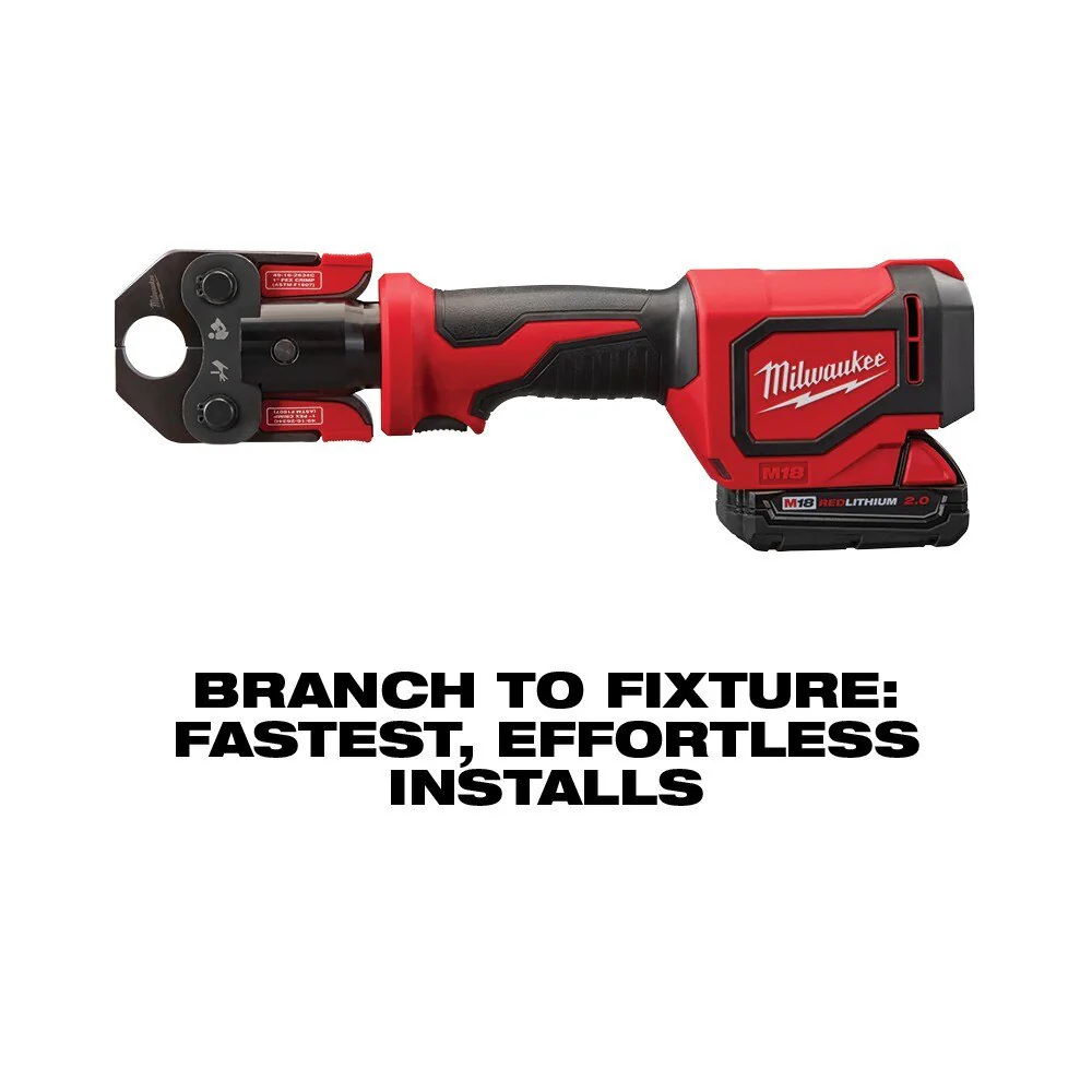 Milwaukee 2674-22C M18 Short Throw Press Tool Kit with PEX Crimp Jaws - Image 7