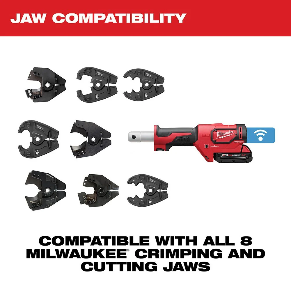 Milwaukee 2678-22BG M18 Force Logic 6T Utility Crimping Kit With D3 Grooves And Fixed Bg Die - Image 6