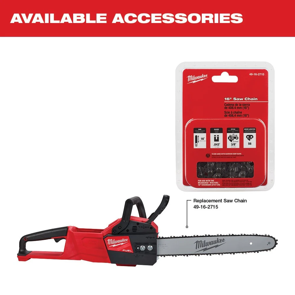 Milwaukee 2727-20 M18 FUEL 16" Chainsaw (Tool Only) - Image 14