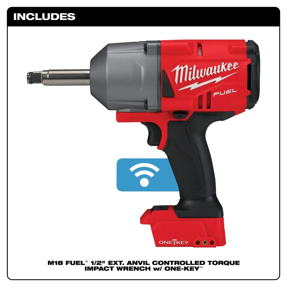 Milwaukee 2769-20 M18 FUEL 1/2" Ext. Anvil Controlled Torque Impact Wrench w/ONE-KEY Bare Tool - Image 2