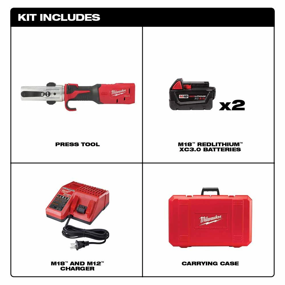 Milwaukee 2773-20L M18 FORCE LOGIC Long Throw Press Tool Kit - Image 2