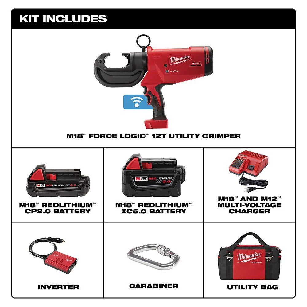 Milwaukee 2778-22 M18™ FORCELOGIC™ 12T Utility Crimper - Image 4