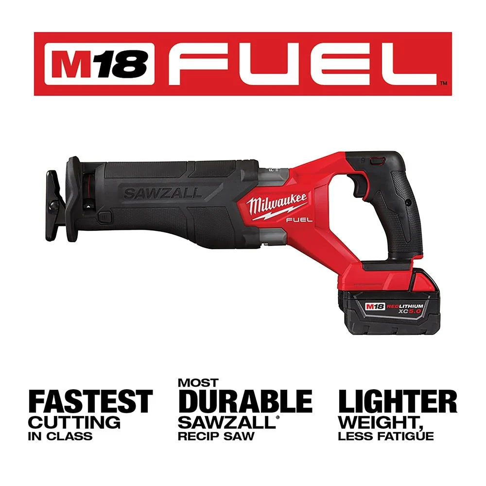 Milwaukee 2821-22 M18 FUEL™ SAWZALL® Recip Saw - 2 Battery XC5.0 Kit - Image 4