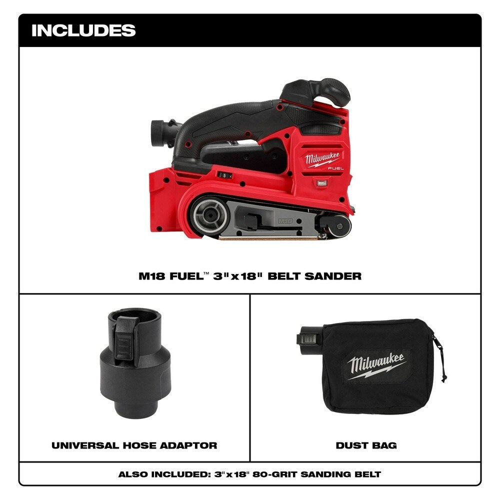 Milwaukee 2832-20 M18 FUEL 3"x18" Belt Sander - Image 2