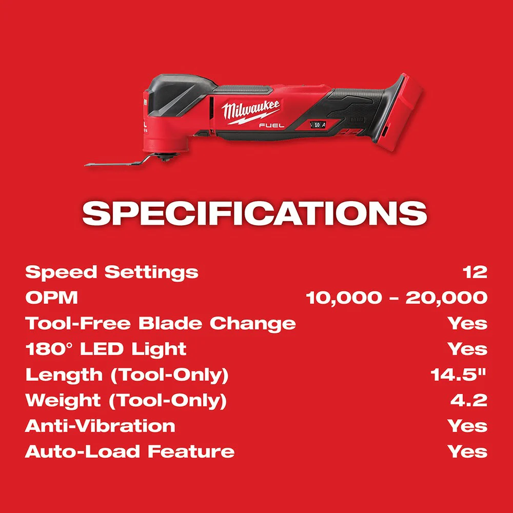 Milwaukee 2836-21 M18 FUEL™ Oscillating Multi-Tool (Kit) - Image 8