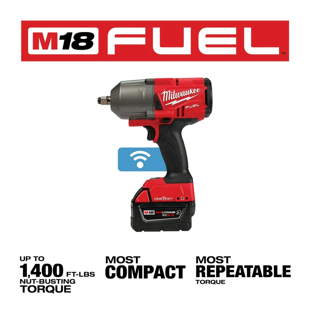 Milwaukee 2863-22R M18 FUEL w/ ONE-KEY High Torque Impact Wrench 1/2" Friction Ring Kit - Image 3