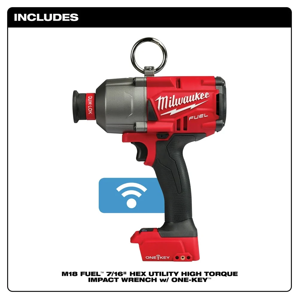 Milwaukee 2865-20 M18 FUEL 7/16" Hex Utility HTIW w/ ONE-KEY (Tool Only) - Image 2
