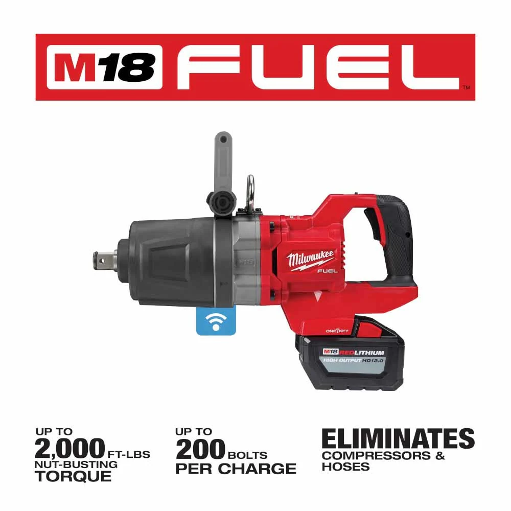 Milwaukee 2868-22HD M18 FUEL 1" D-Handle High Torque Impact Wrench w/ ONE-KEY Kit - Image 8