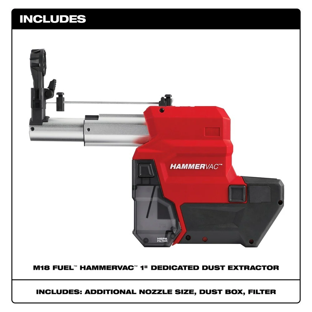 Milwaukee 2912-DE M18 FUEL™ HAMMERVAC™ 1" Dedicated Dust Extractor - Image 2