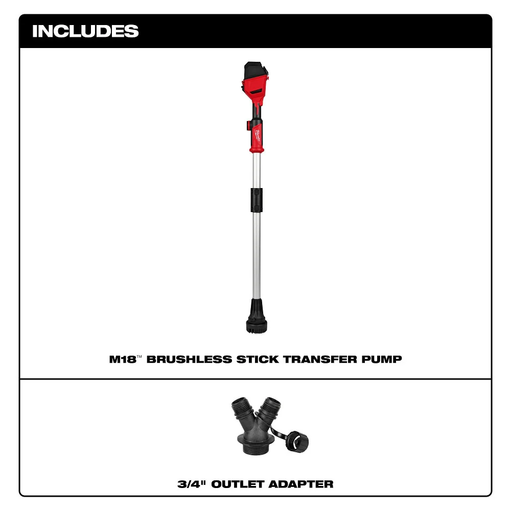 Milwaukee 2940-20 M18 Brushless Stick Transfer Pump - Image 3