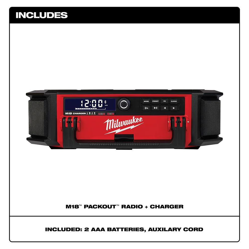 Milwaukee 2950-20 M18™ PACKOUT™ Radio + Charger - Image 2