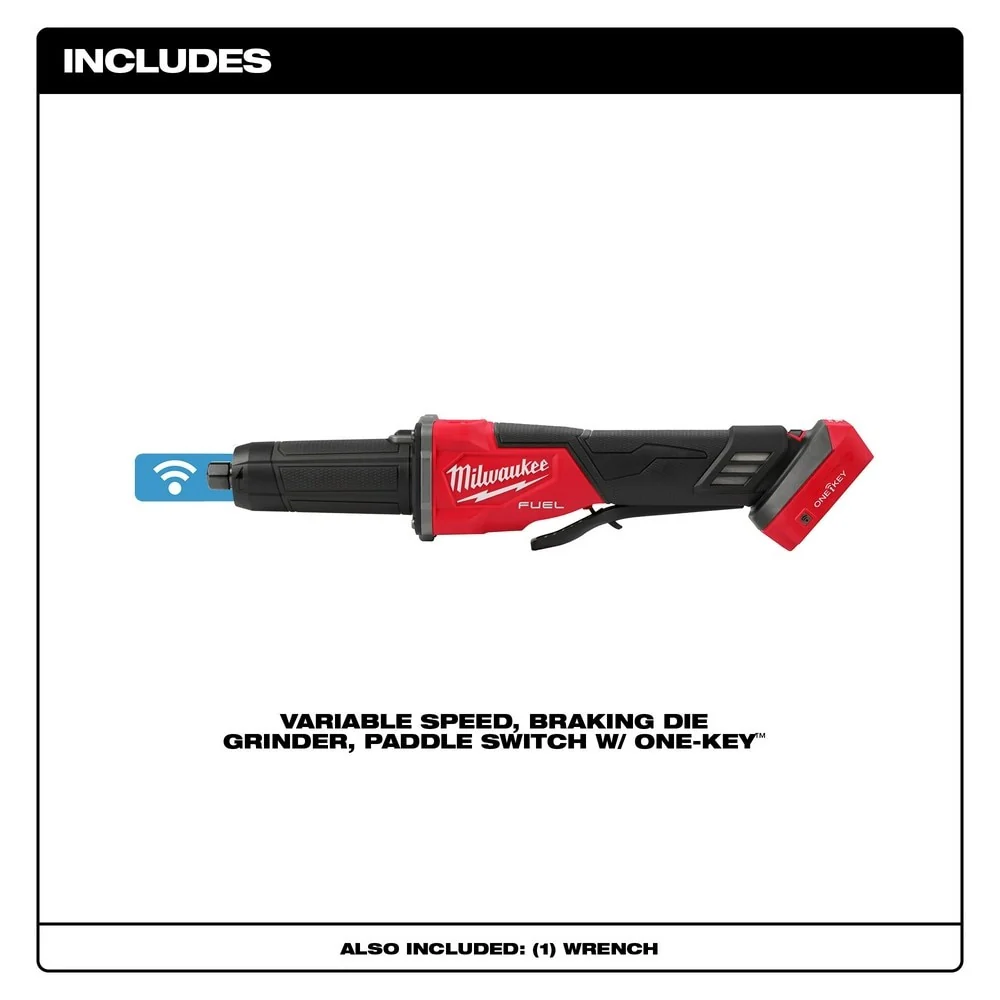 Milwaukee 2984-20 M18 FUEL Variable Speed, Braking Die Grinder, Paddle Switch w/ ONE-KEY - Image 2