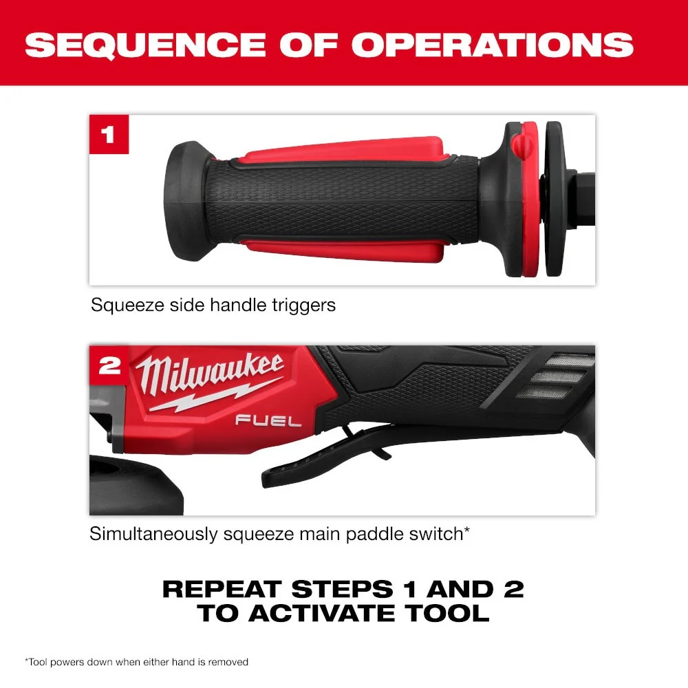 Milwaukee 2986-20 M18 FUEL 4-1/2" / 5" Dual-Trigger Braking Grinder - Image 8