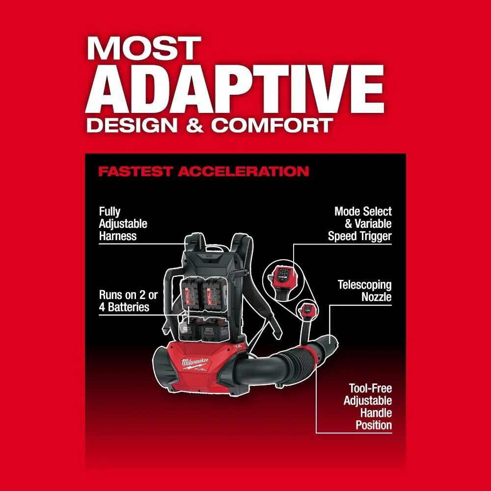Milwaukee 3009-20 M18 FUEL Dual Battery Backpack Blower - Image 8