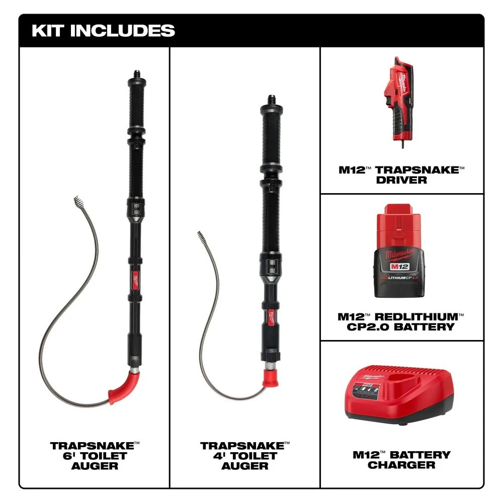 Milwaukee 3577-21 M12 TRAPSNAKE 2 - Tool Combo Kit - Image 2