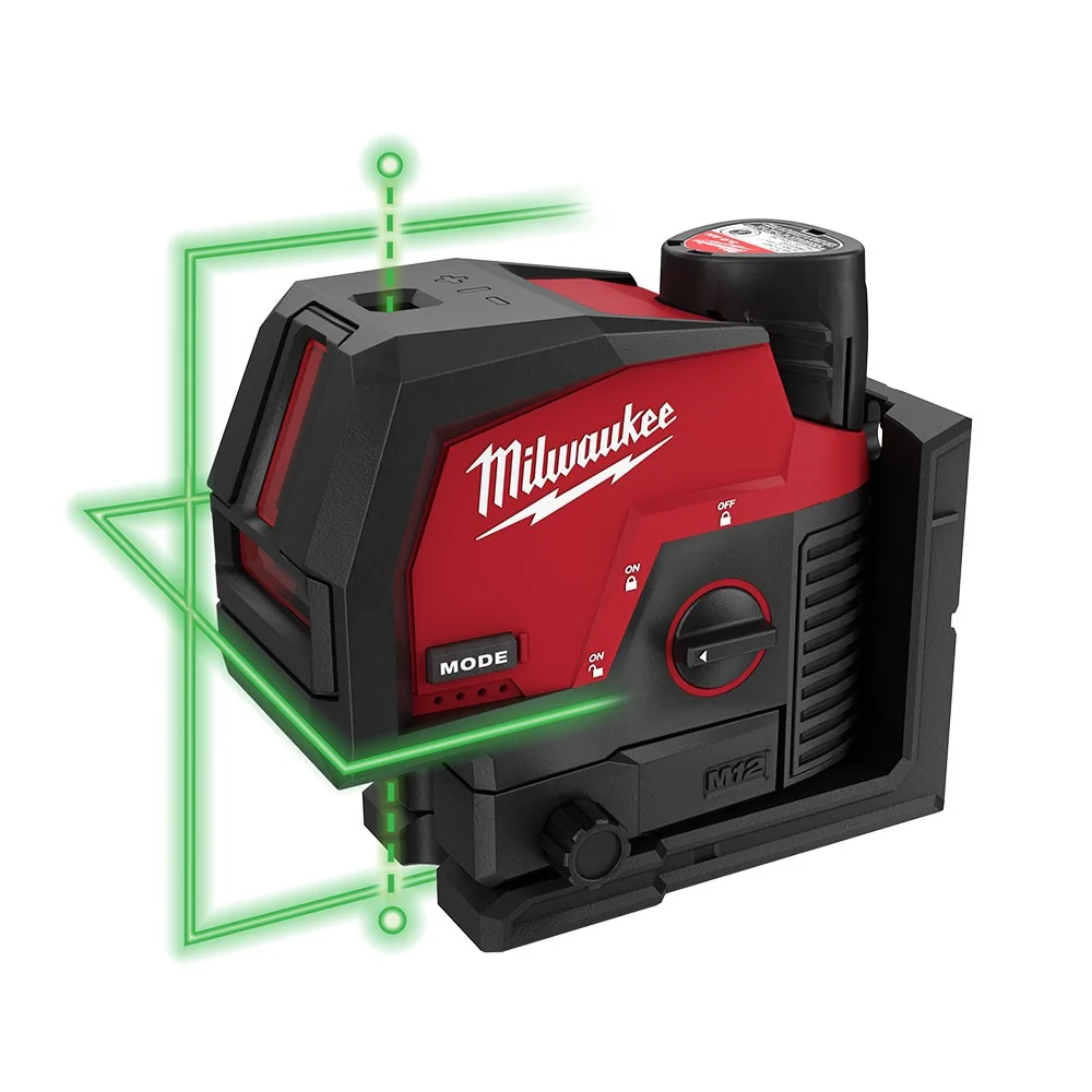 Milwaukee 3622-21 M12™ Green Cross Line & Plumb Points Laser Kit - Image 5