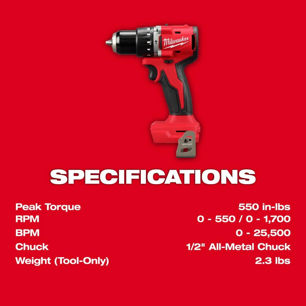 Milwaukee 3693-22CX M18 Compact Brushless 2-Tool Combo Kit - Image 5