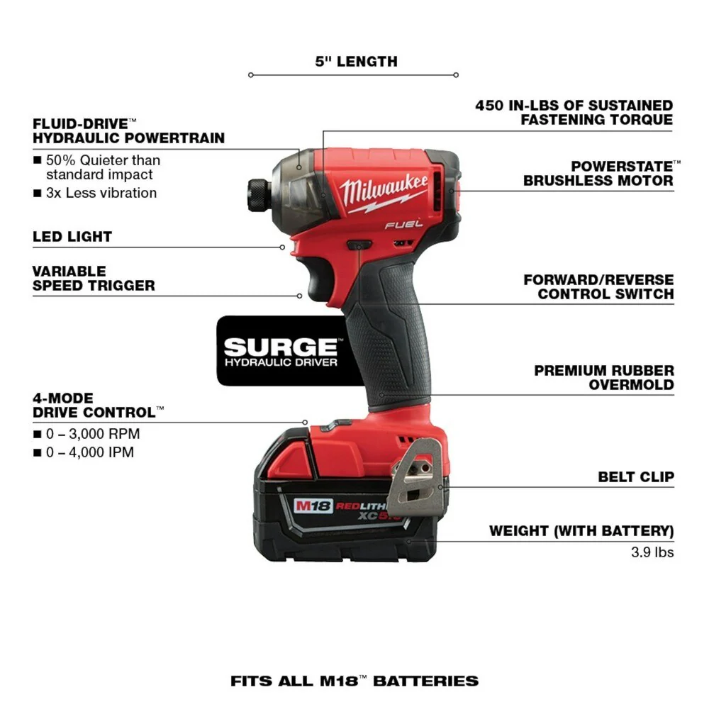 Milwaukee 3699-22 M18 FUEL 2-Tool Combo Kit - Image 6
