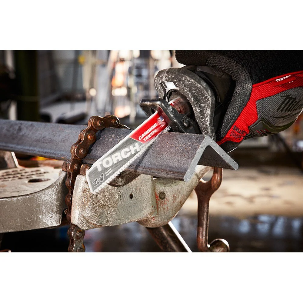 Milwaukee 48-00-5201 6" 8TPI Torch Metal Cutting Sawzall Blade with Carbide Teeth - Image 11