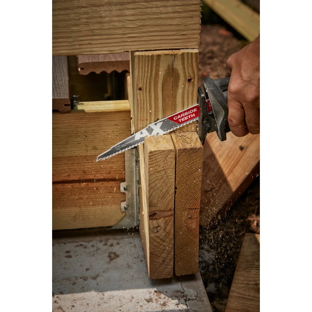 Milwaukee 48-00-5327 12" 5TPI AX with Carbide Teeth Sawzall Blade, 3 Pack - Image 13