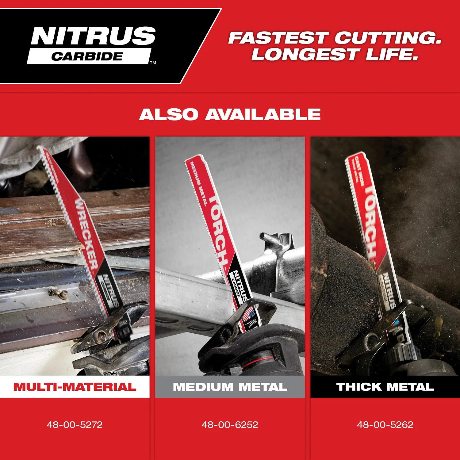 Milwaukee 48-00-5561 6" 7TPI The TORCH with NITRUS CARBIDE for CAST IRON 5PK - Image 7