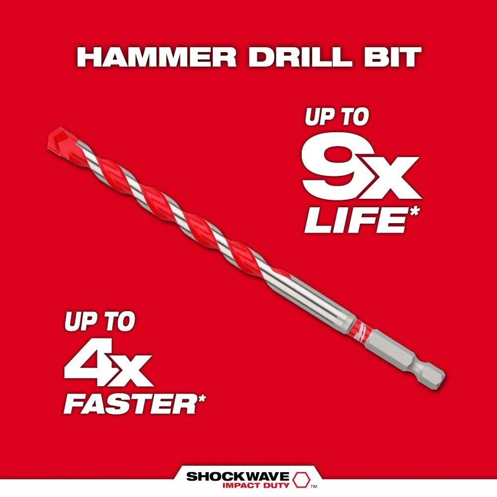 Milwaukee 48-20-9001 5/32" x 4" x 6" SHOCKWAVE™ Carbide Hammer Drill Bit - Image 5