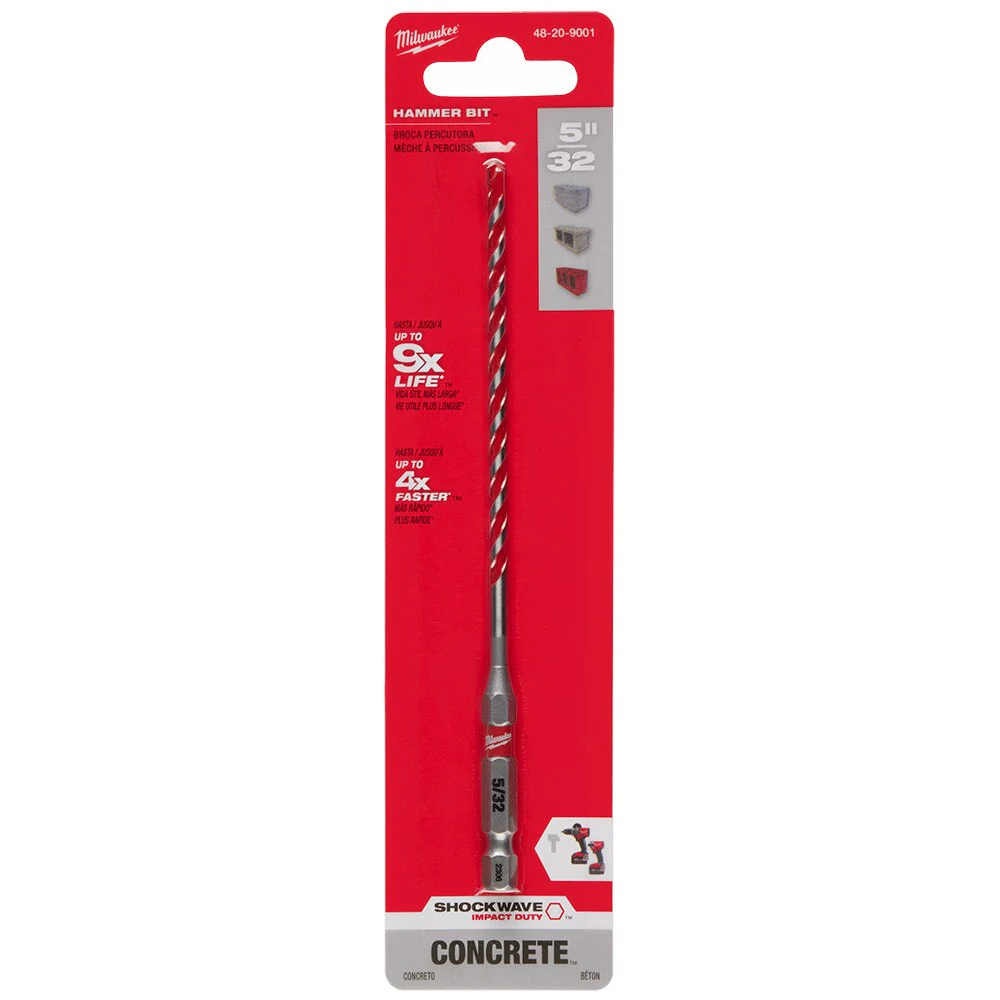 Milwaukee 48-20-9001 5/32" x 4" x 6" SHOCKWAVE™ Carbide Hammer Drill Bit - Image 9