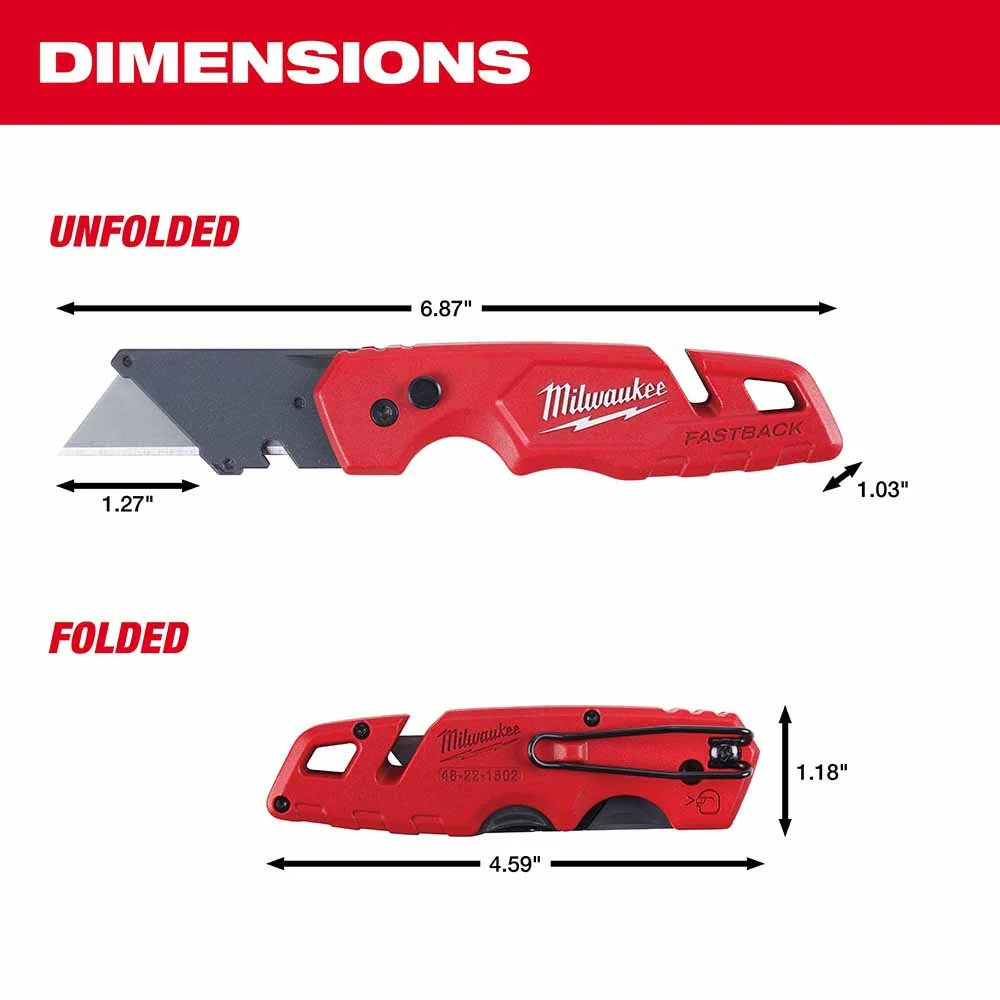 Milwaukee 48-22-1503 FASTBACK w/ Storage & FASTBACK Compact Knife Set - Image 7