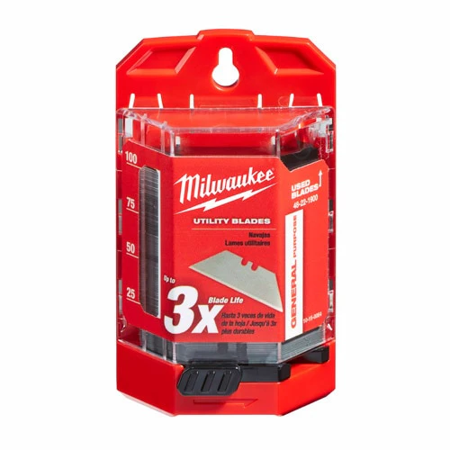 Milwaukee 48-22-1900 100 PC General Purpose Utility Blades w/ Dispenser - Image 2