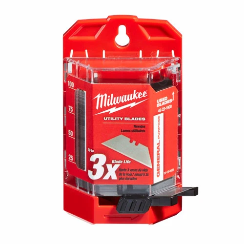 Milwaukee 48-22-1900 100 PC General Purpose Utility Blades w/ Dispenser - Image 3