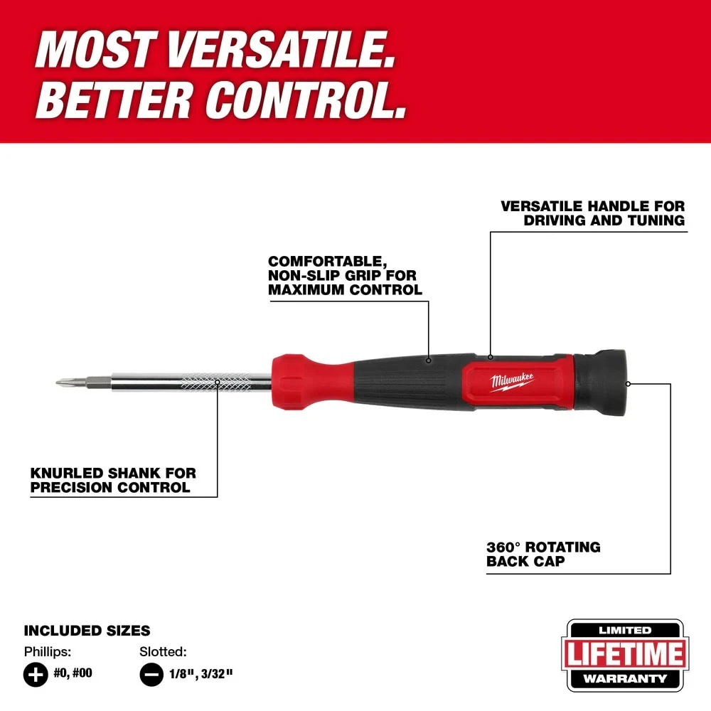 Milwaukee 48-22-2930 4-in-1 Precision Multi-Bit Screwdriver - Image 2