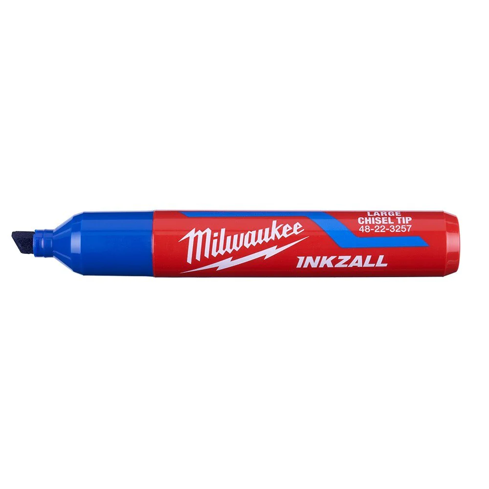 Milwaukee 48-22-3257 INKZALL Large Chisel Tip Blue Marker - Image 2