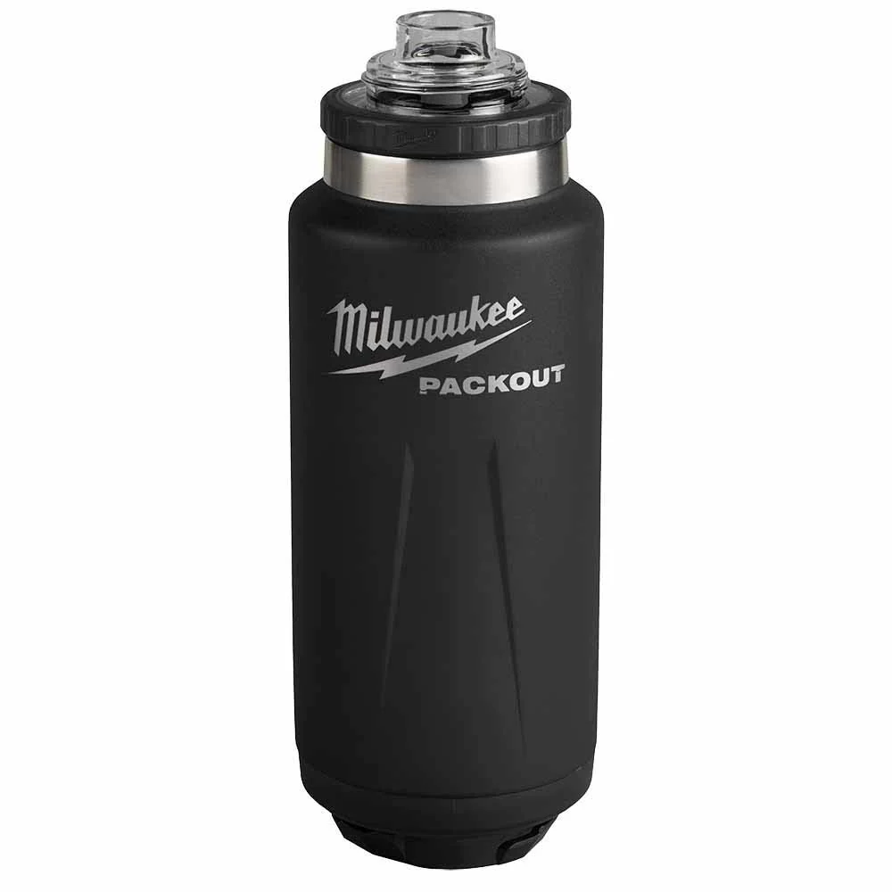 Milwaukee 48-22-8397B PACKOUT 36oz Insulated Bottle with Chug Lid - Black - Image 4