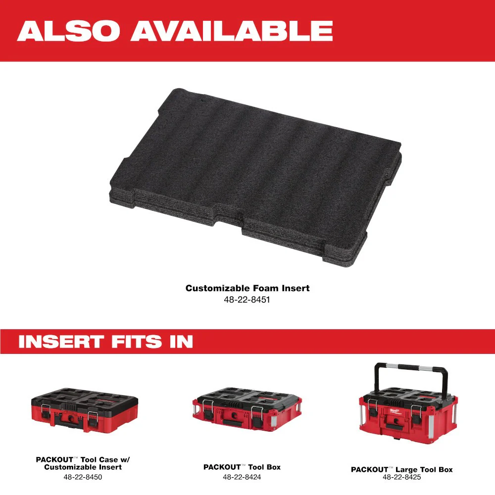 Milwaukee 48-22-8450 Packout Tool Case W/ Foam Insert - Image 10