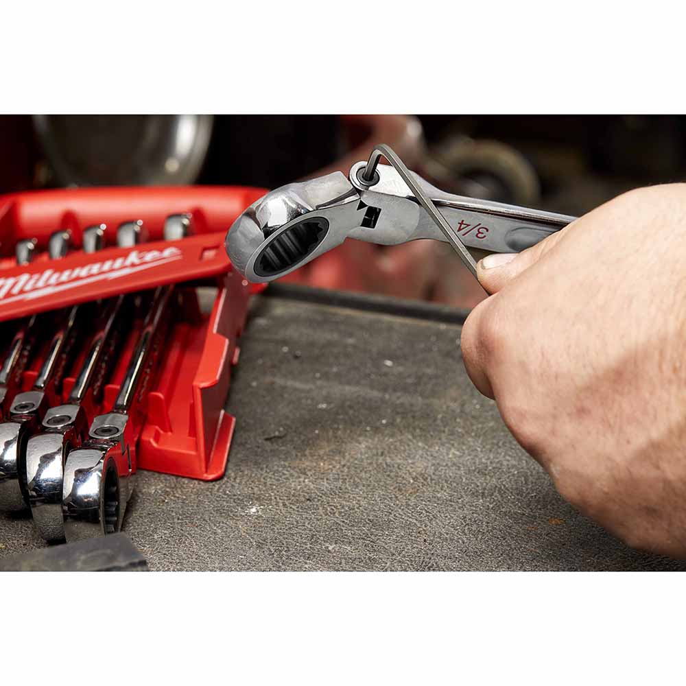 Milwaukee 48-22-9413 15pc Flex Head Ratcheting Wrench Set - SAE - Image 12