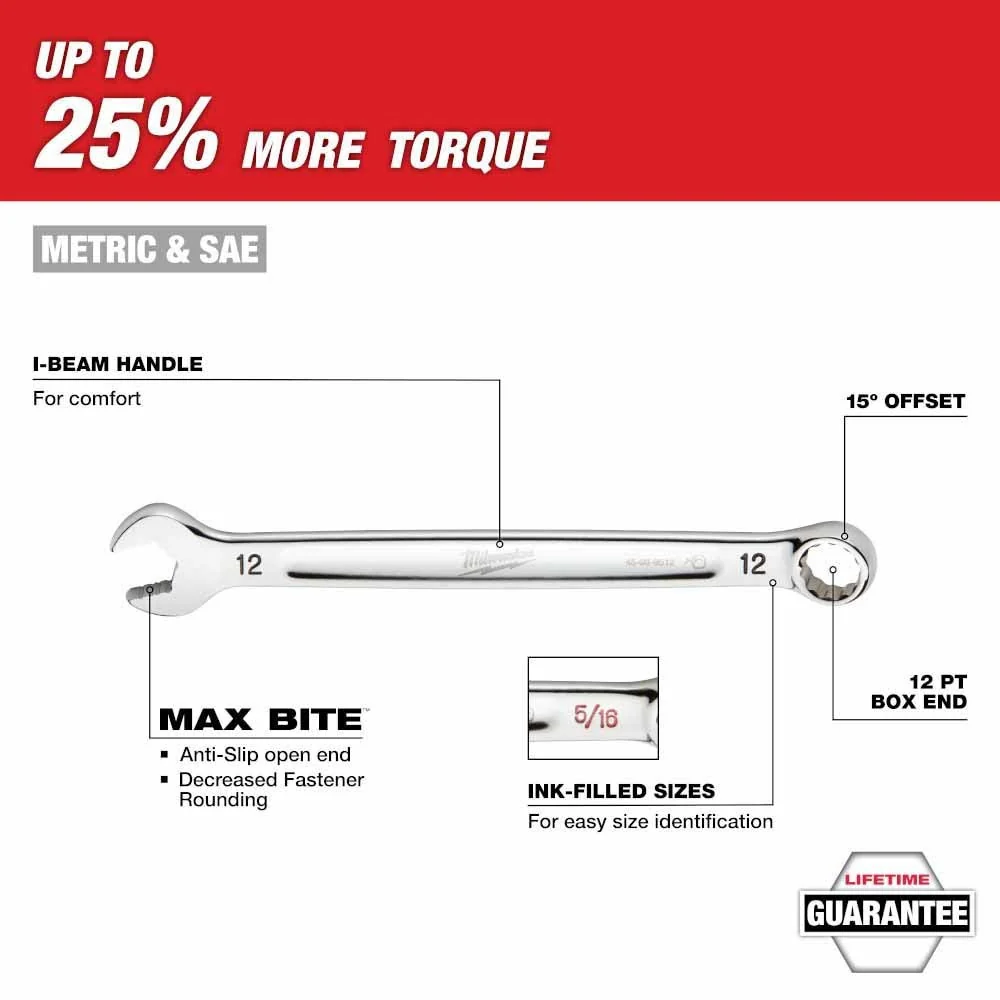 Milwaukee 48-22-9485 30pc Metric & SAE Combination Wrench Set with PACKOUT Organizer - Image 4