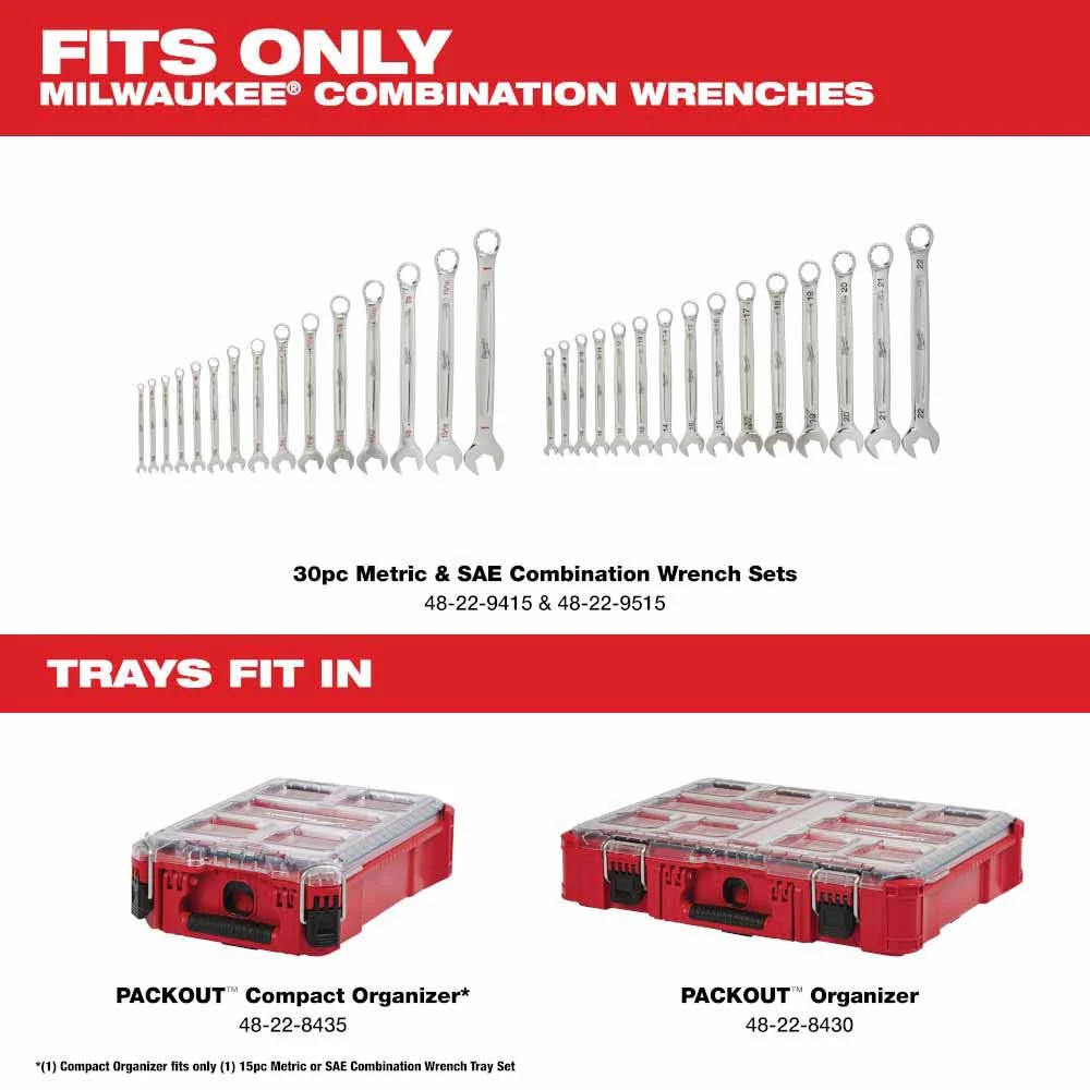 Milwaukee 48-22-9485T 30pc Metric & SAE Combination Wrench Trays - Image 2