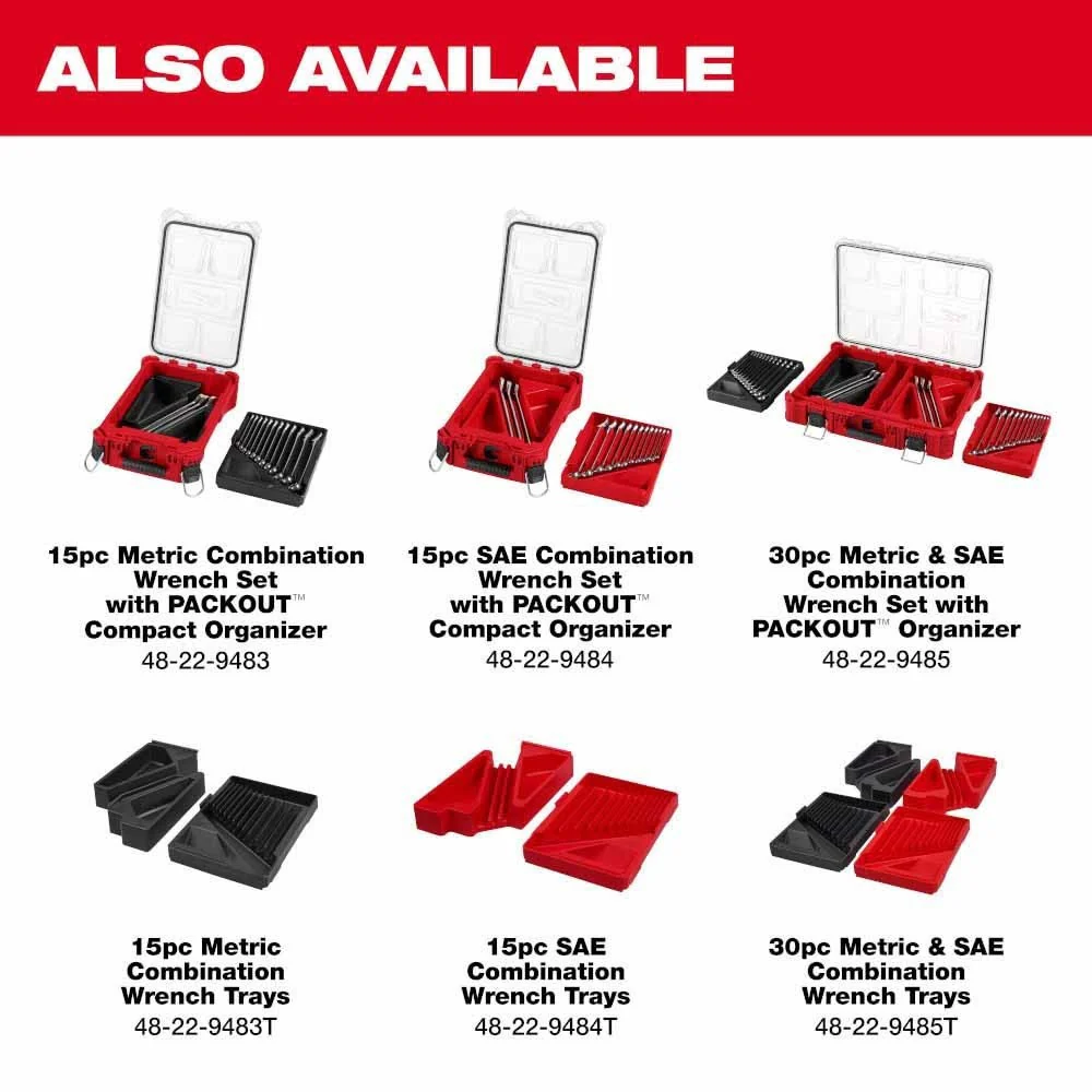 Milwaukee 48-22-9485T 30pc Metric & SAE Combination Wrench Trays - Image 6