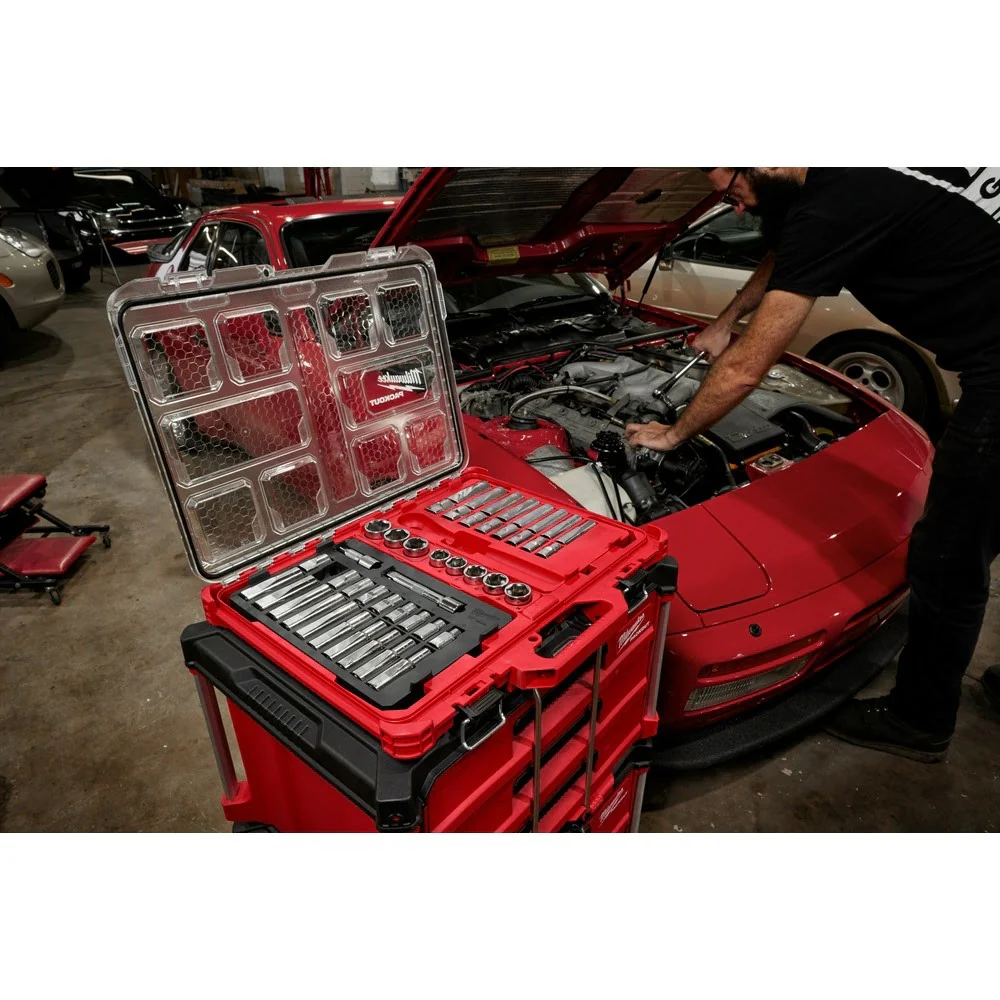 Milwaukee 48-22-9487 47PC 1/2" Drive Ratchet & Socket Set with PACKOUT Organizer - Image 7