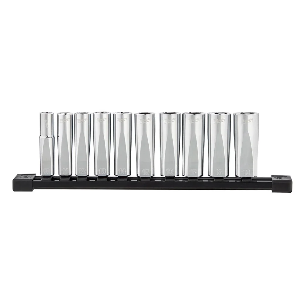 Milwaukee 48-22-9505 3/8" Drive 10pc Deep Well Socket Set - Metric