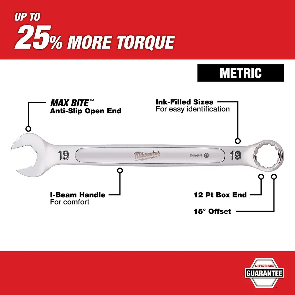 Milwaukee 48-22-9515 15 Piece Combination Wrench Set - Metric - Image 3