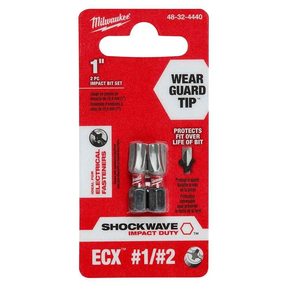 Milwaukee 48-32-4440 2PC 1" IMPACT BIT ECX1-ECX2 - Image 2