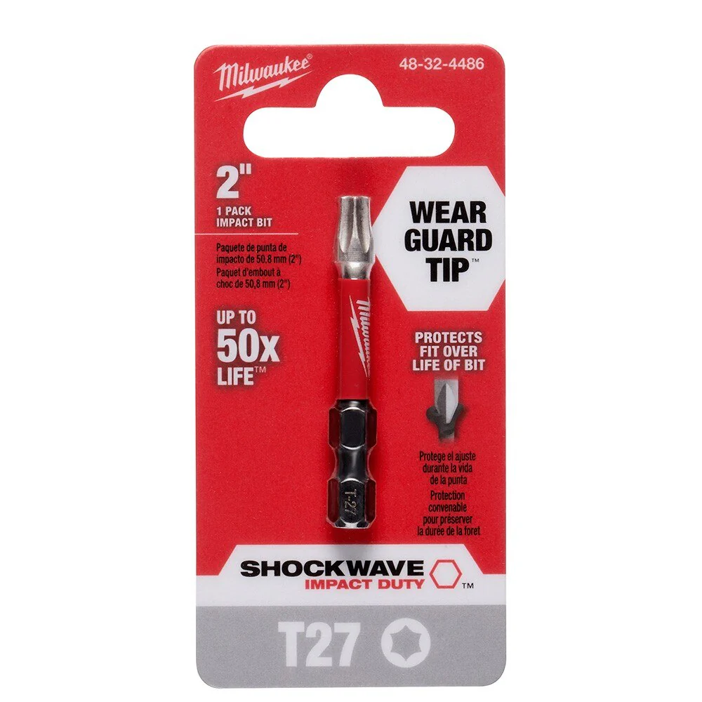 Milwaukee 48-32-4486 SHOCKWAVE 2" T27 Impact Bit - Image 2