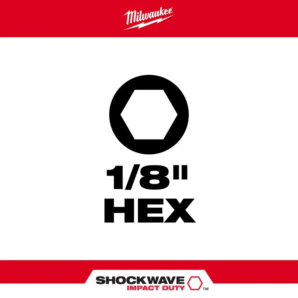 Milwaukee 48-32-4704 SHOCKWAVE™ Impact Hex 1/8 in. Insert Bit - Image 3